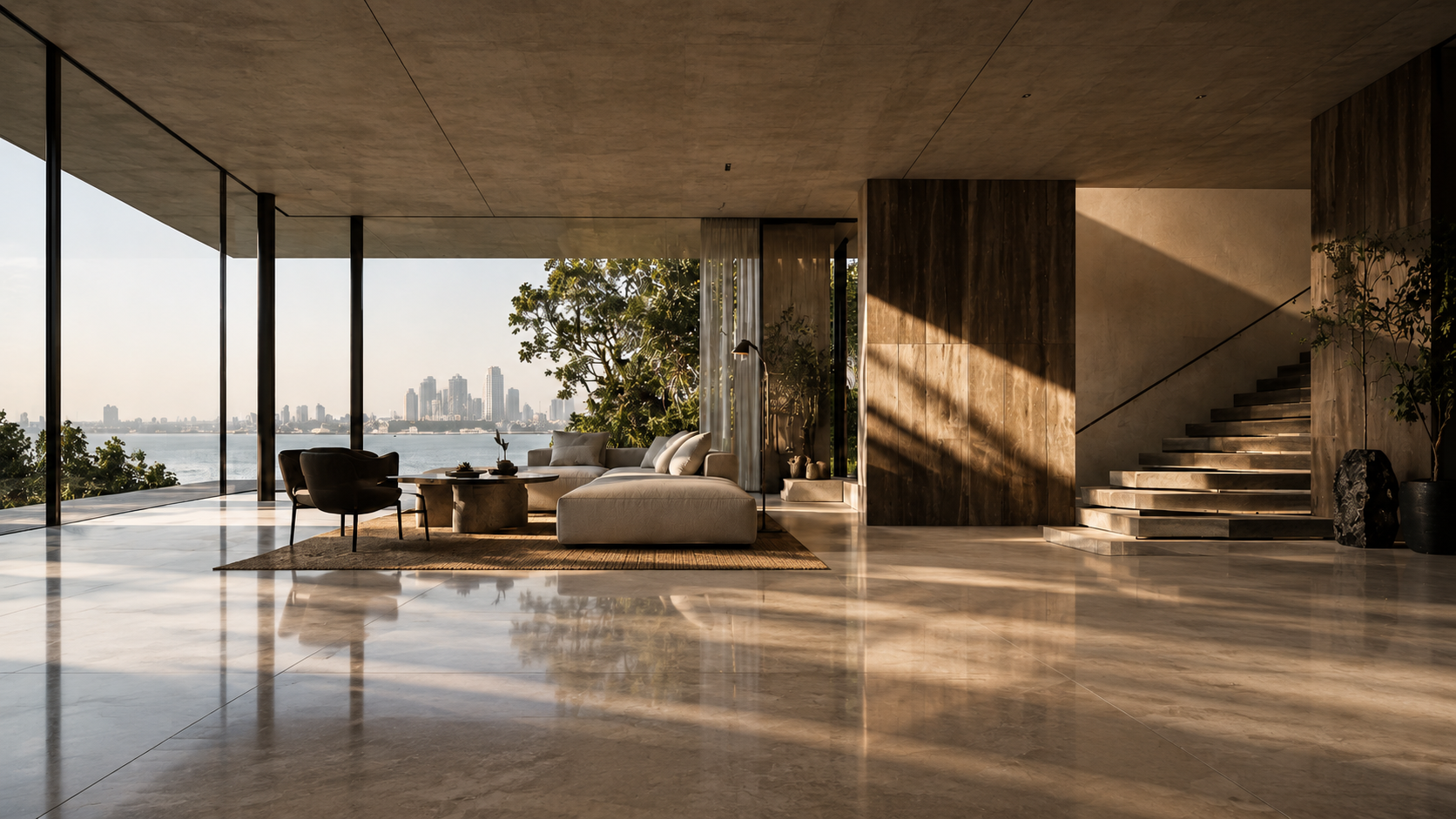 A contemporary residence overlooking the Singapore skyline